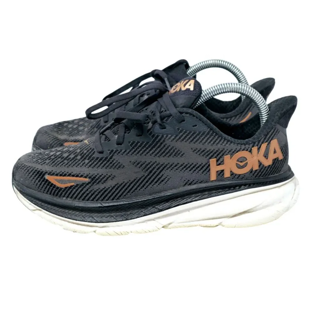 Hoka One One Clifton 9 Women's Running‎ Shoes Sneakers Black Size 7.5 Athletic
